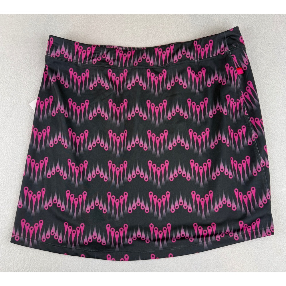 Terry Mixie Skort Women Medium Black Pink Minilink Cycling Athletic Skirt NEW - Picture 9 of 9